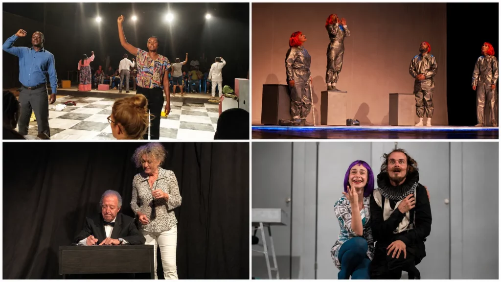 Social and political comedy plays by Jean-Pierre Martinez on stage in Burkina Faso, North Macedonia, France and Bulgaria